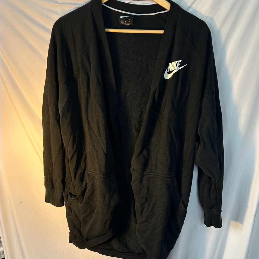 Nike Women's Black Open-Front Blazer